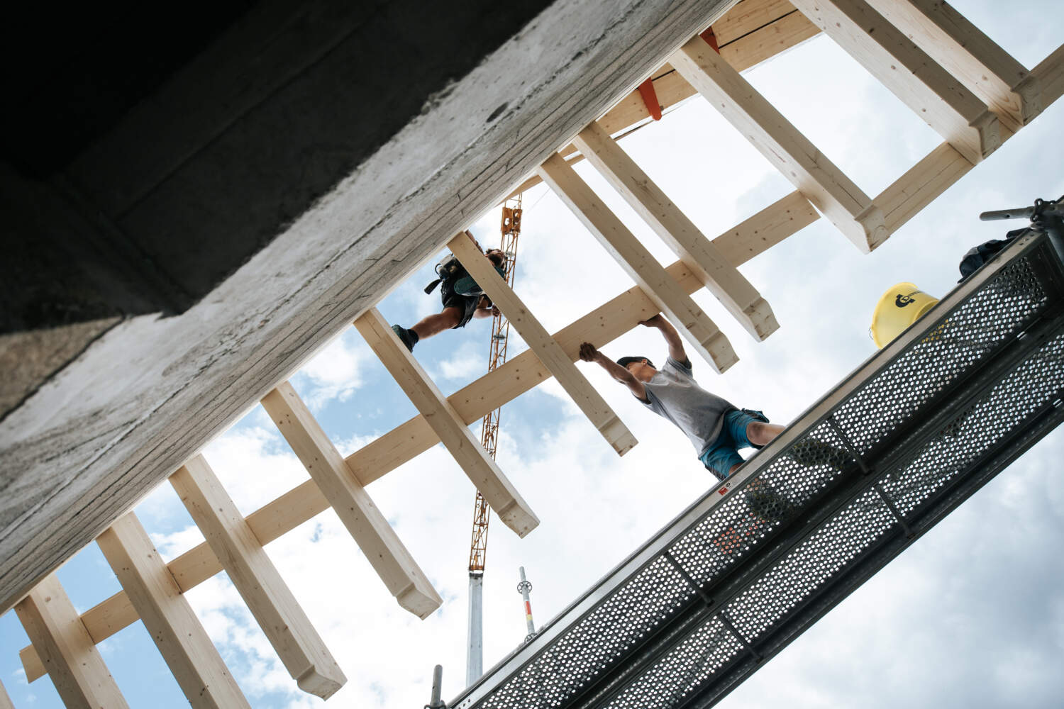 Pose d'une charpente